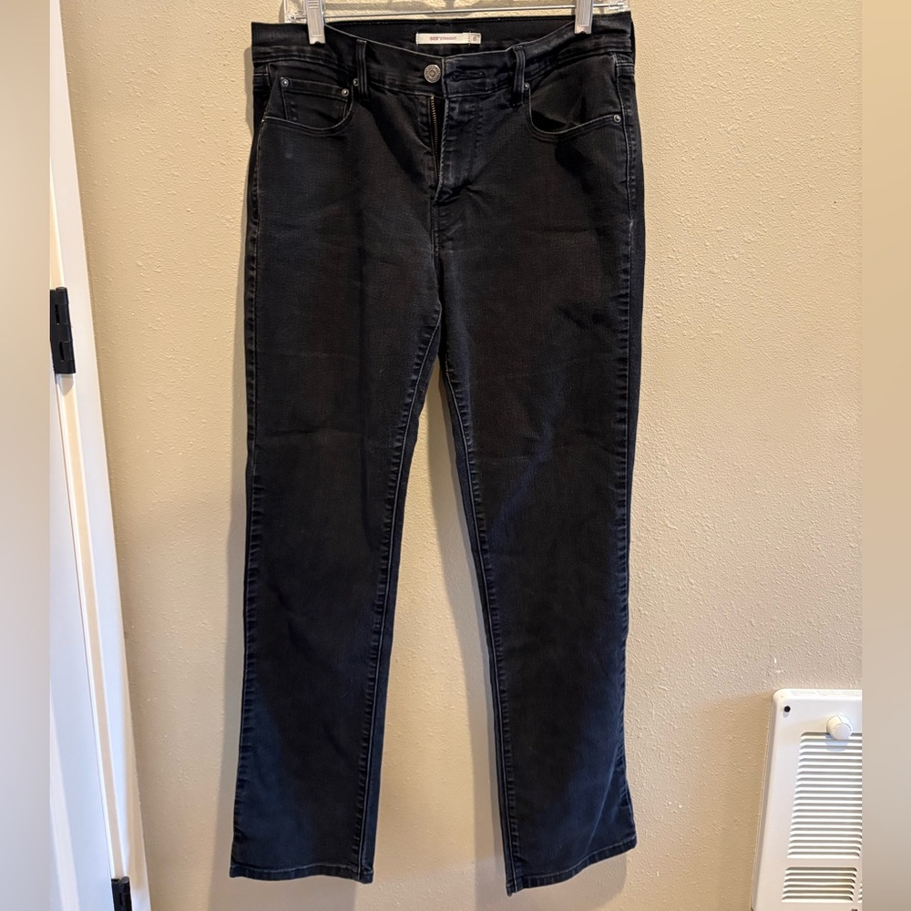 Levi's Women's Dark Gray Straight Leg Jeans